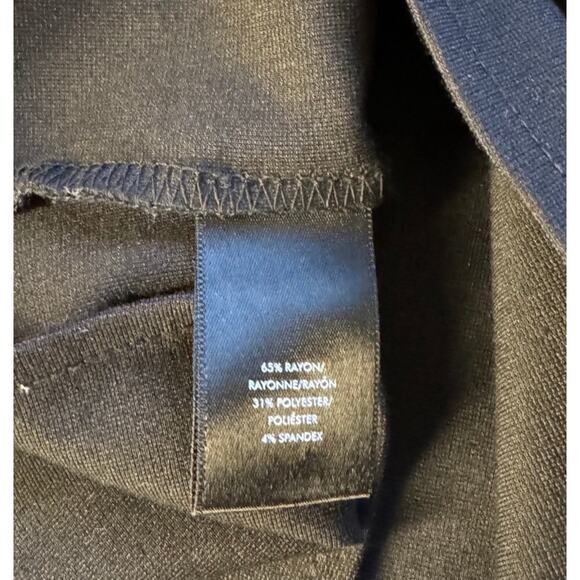 Womens Ann Taylor Black Pearl Embellished Top Size L Career Classic Church Comfy - Picture 5 of 6